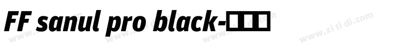 FF sanul pro black字体转换